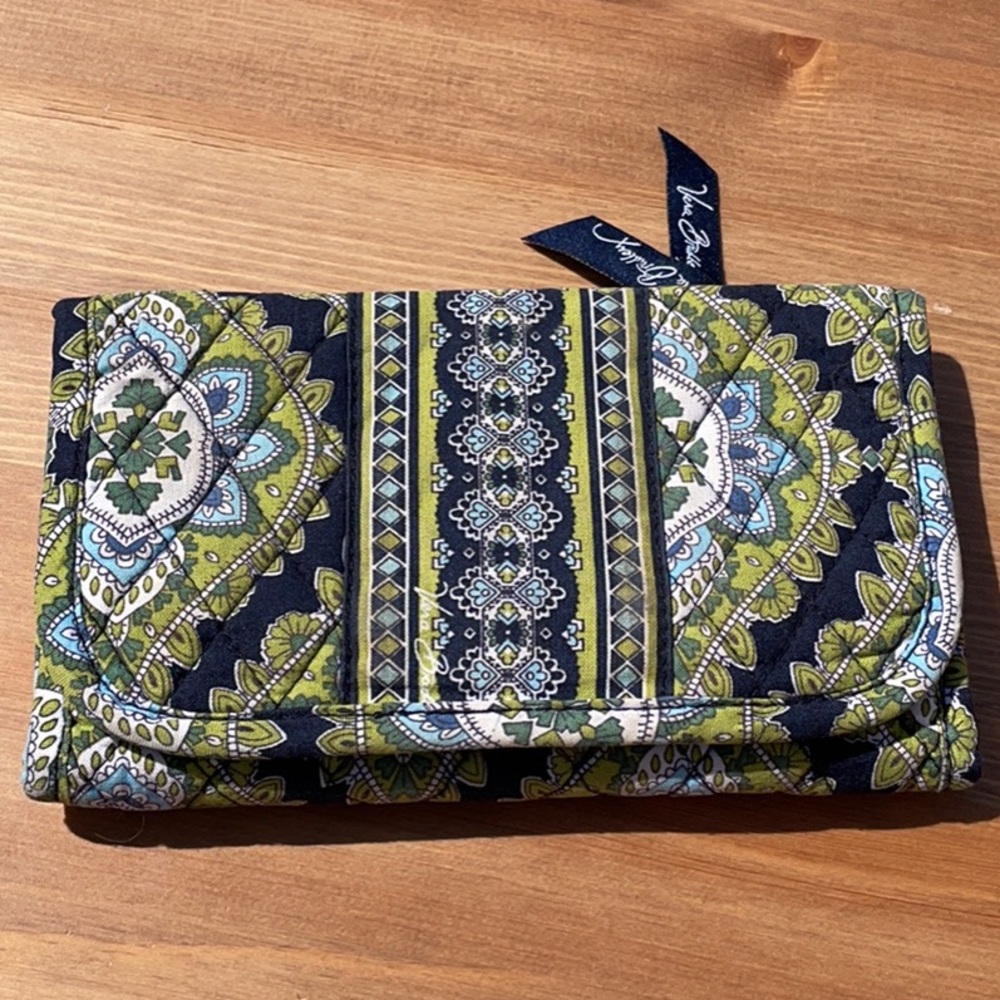 Vera Bradley Green Cambridge Trifold Wallet